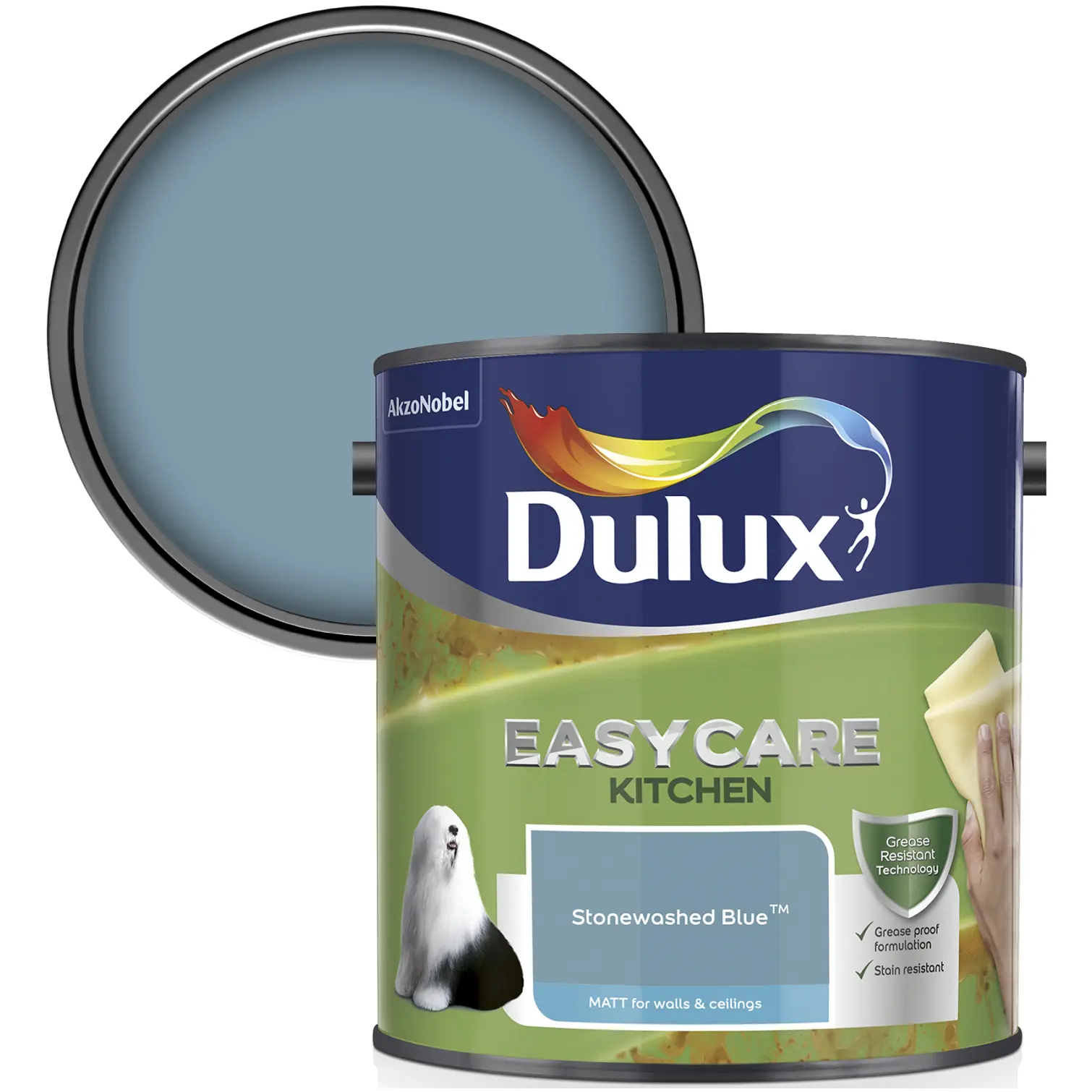 DUL1809_1 Dulux Easycare Kitchen Stonewashed Blue 2.5L