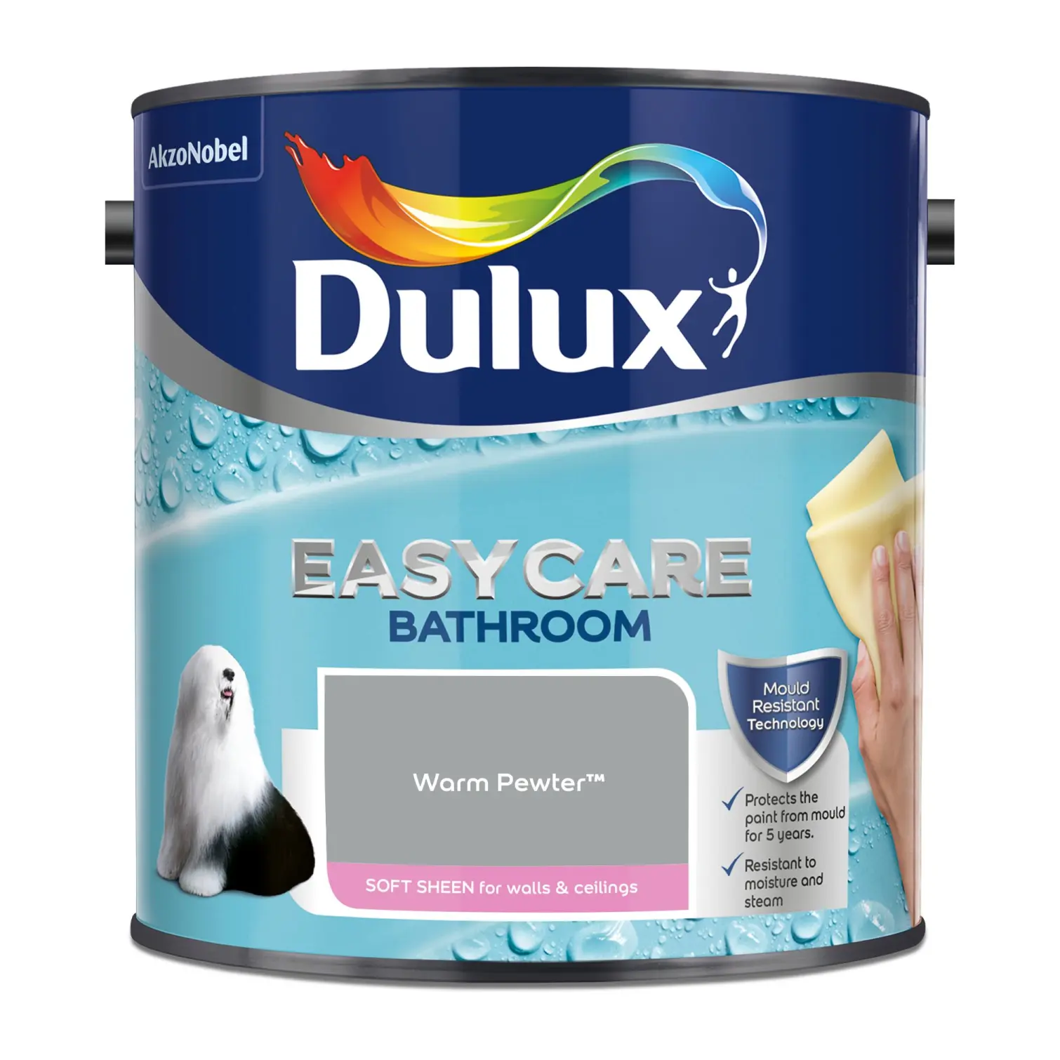 DUL1860 Dulux Easycare Bathroom Warm Pewter 2.5L