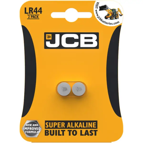 JCB LR44 Button Cell Alkaline Batteries pk2