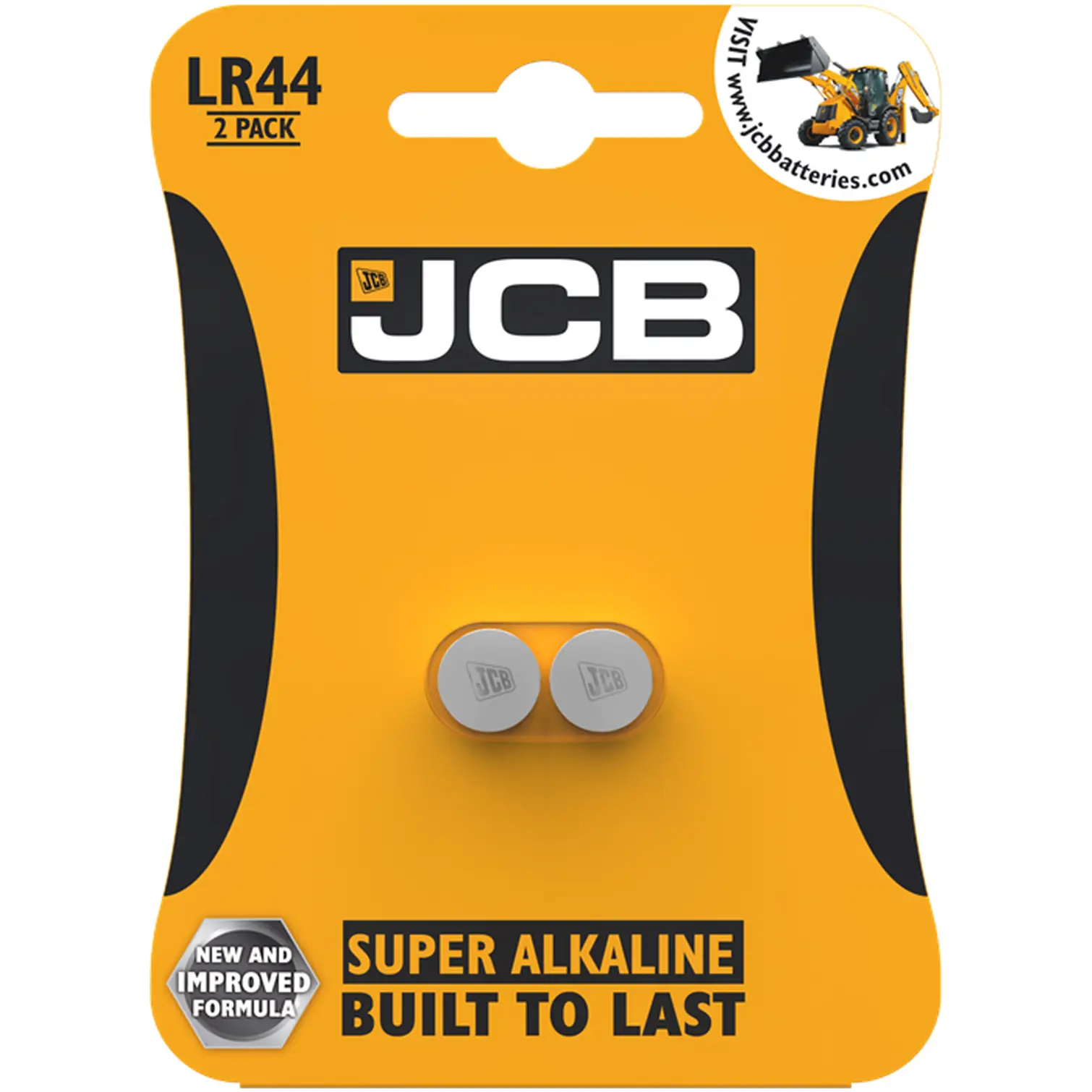 JCB LR44 Button Cell Alkaline Batteries pk2