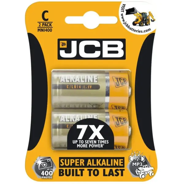 JCB C Alkaline Batteries pk2