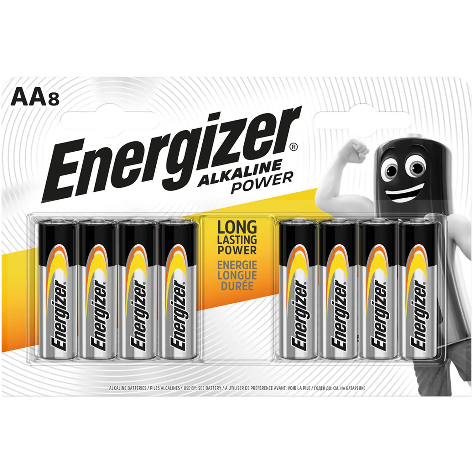 Energizer Alkaline Power AA Batteries pk8