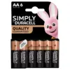 Duracell Simply AA Batteries Pack of 6