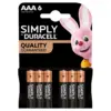 Duracell Simply AAA Batteries Pack of 6
