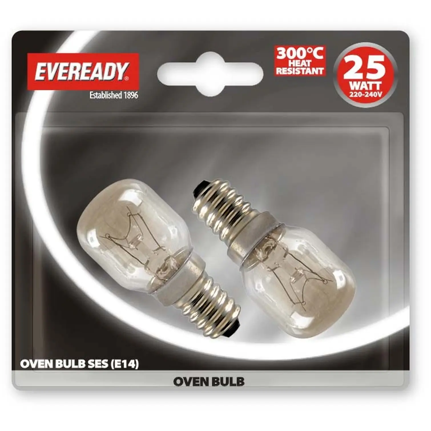 Eveready Oven Lamp 25w SES Card Of 2