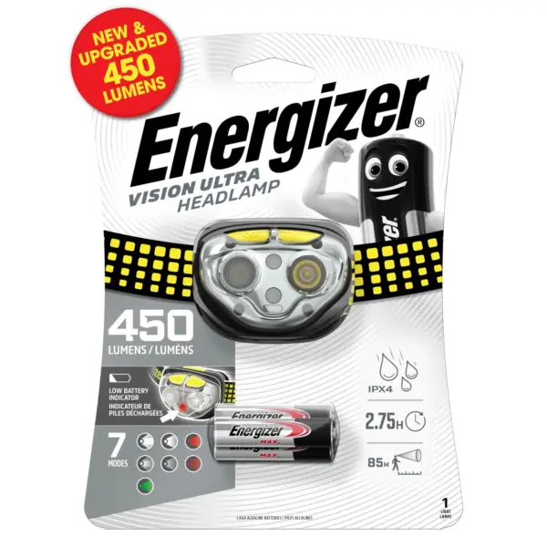 DUR1712 Energizer Vision Headlight 450 Lumens