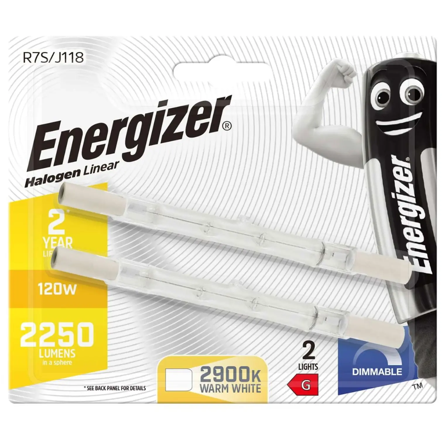 Energizer 120w 18mm Halogen Linear