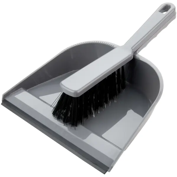 Elliott Dust Pan Set Silver Stiff