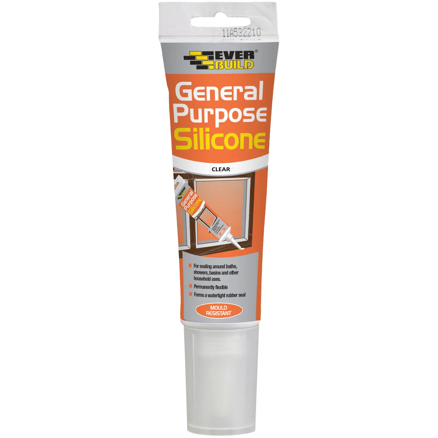 Everbuild Clear Silicone Tube 80ml