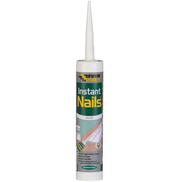 EVB0030 Everbuild Overpaintable Instant Nails White