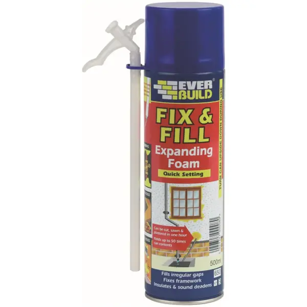 Everbuild 500ml Fill  +Fix Expanding Foam