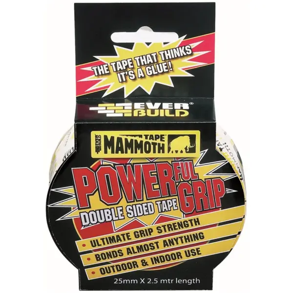 Everbuild 25mm Double Sided Powergrip Tape