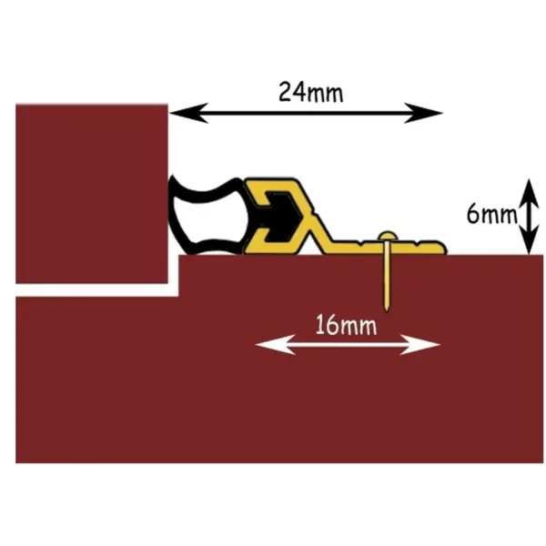 Exitex 5.1m Standard Door Seal Set Mill
