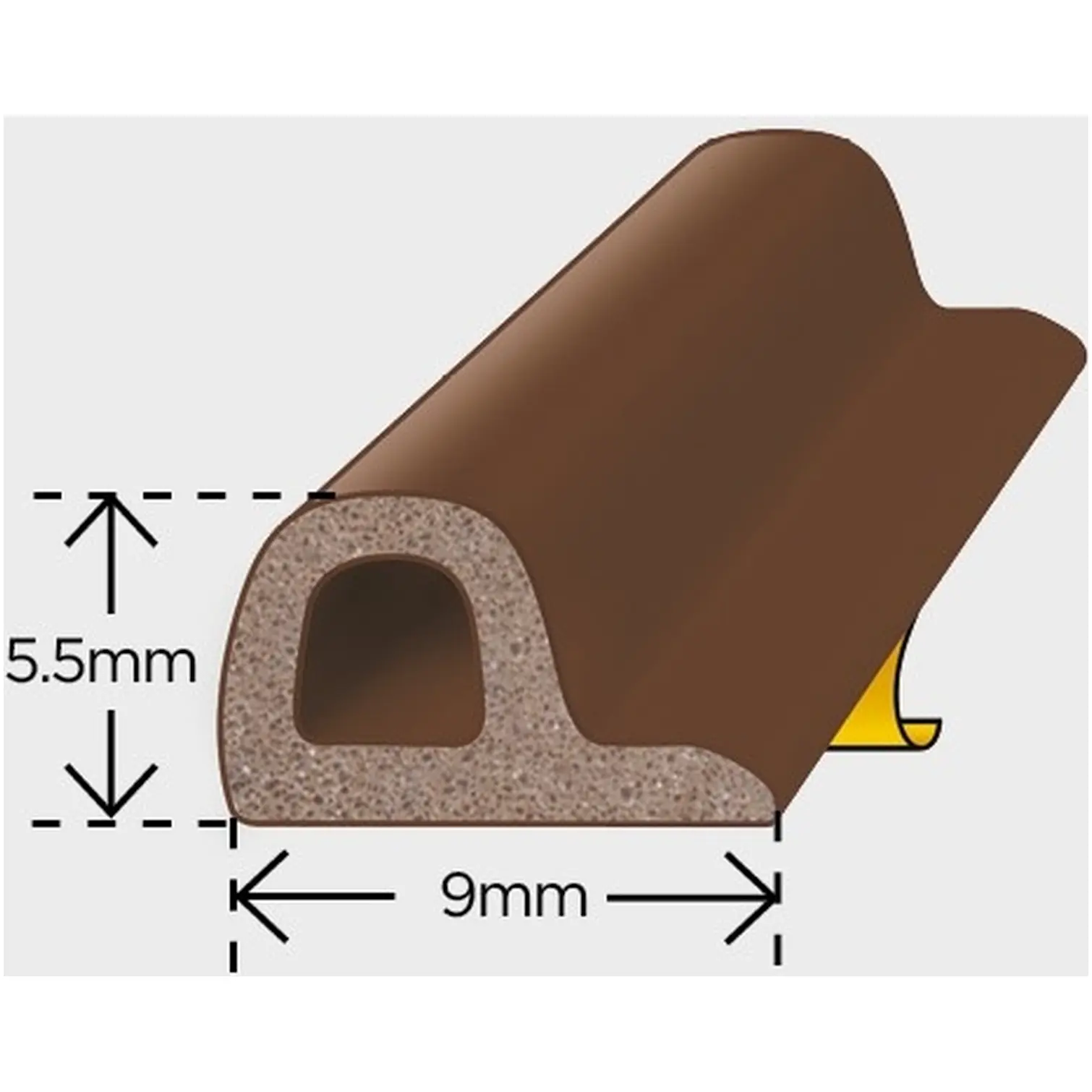 Exitex P Strip 5m Brown
