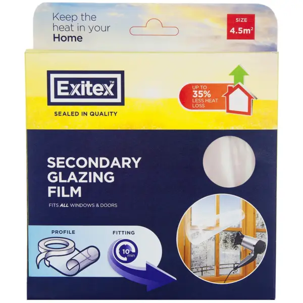 EXI0070 Exitex 4.5sq Window Seal Film & Tape