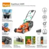 Flymo EasiStore 340R Corded Rotary Lawn Mower