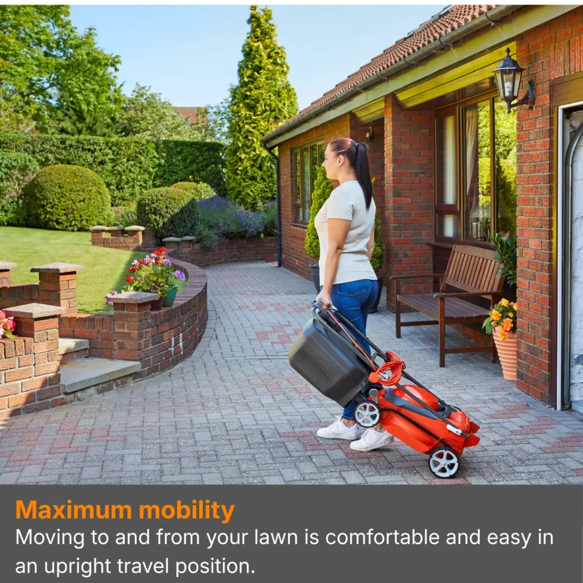 Flymo EasiStore 340R Corded Rotary Lawn Mower