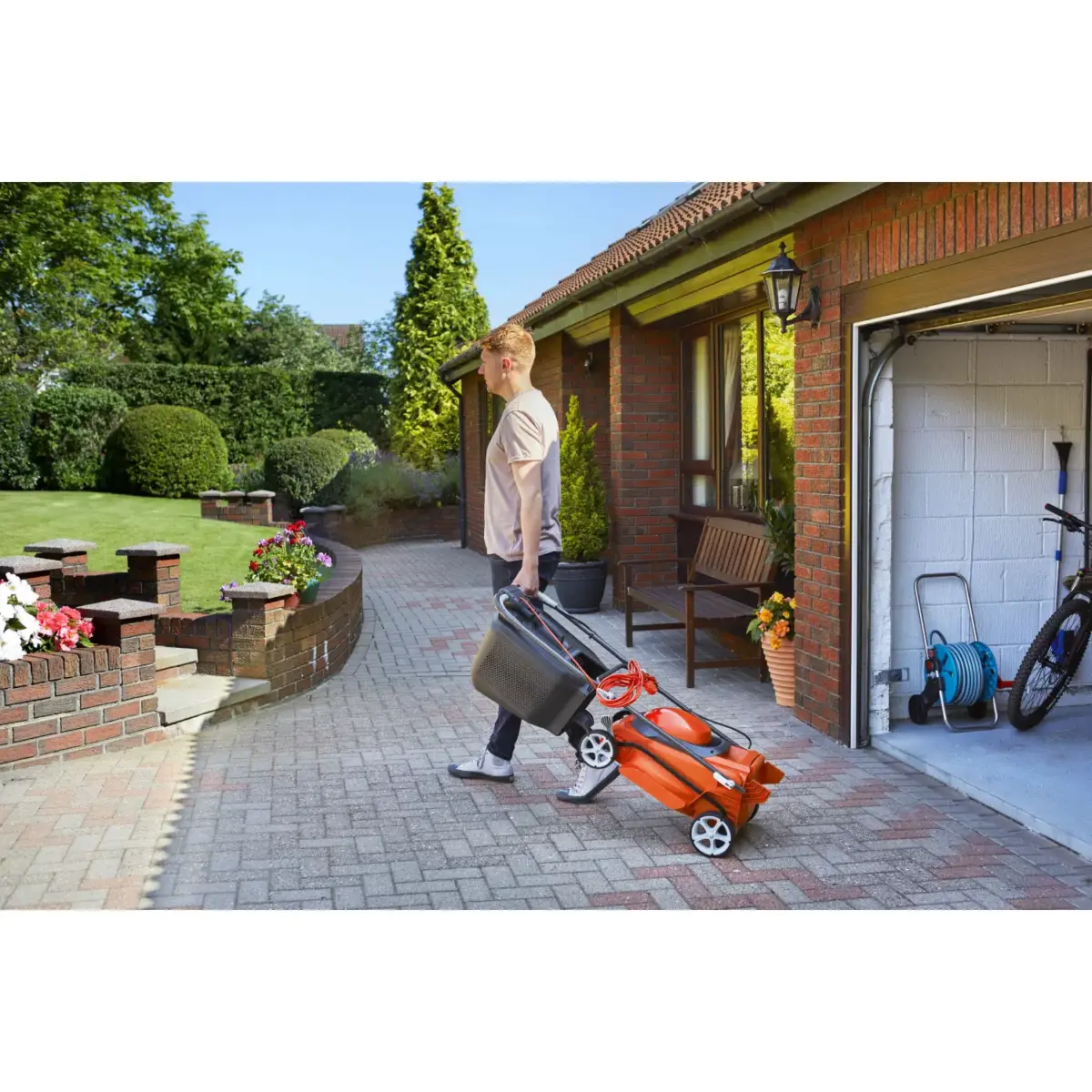 Flymo EasiStore 380R Corded Rotary Lawn Mower
