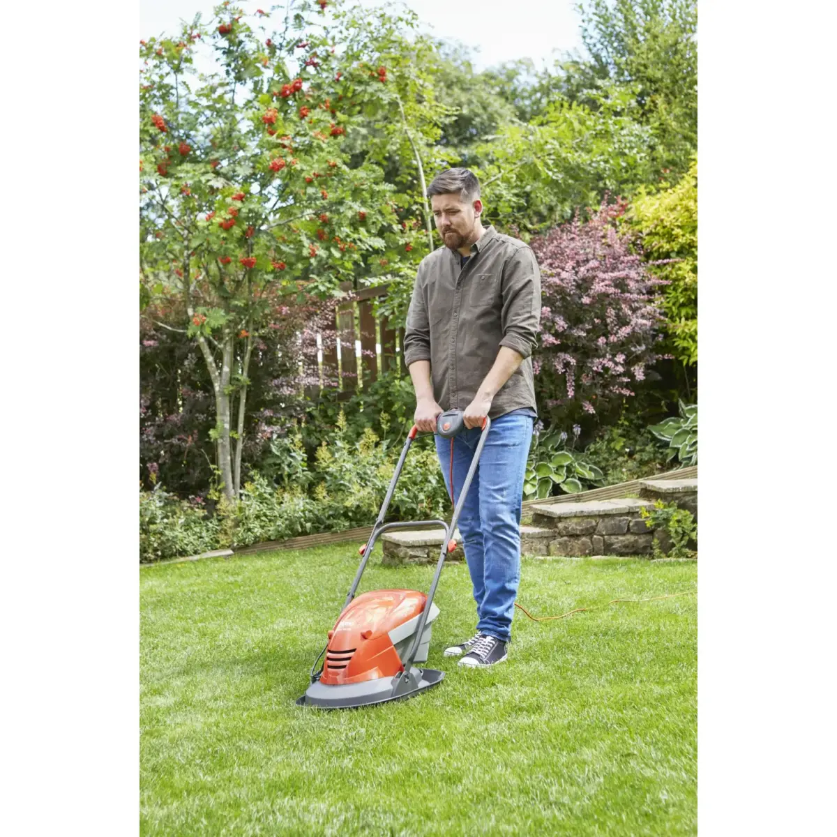 FLY0103_8 Flymo Hover Vac 250 Lawn Mower 25cm Cut