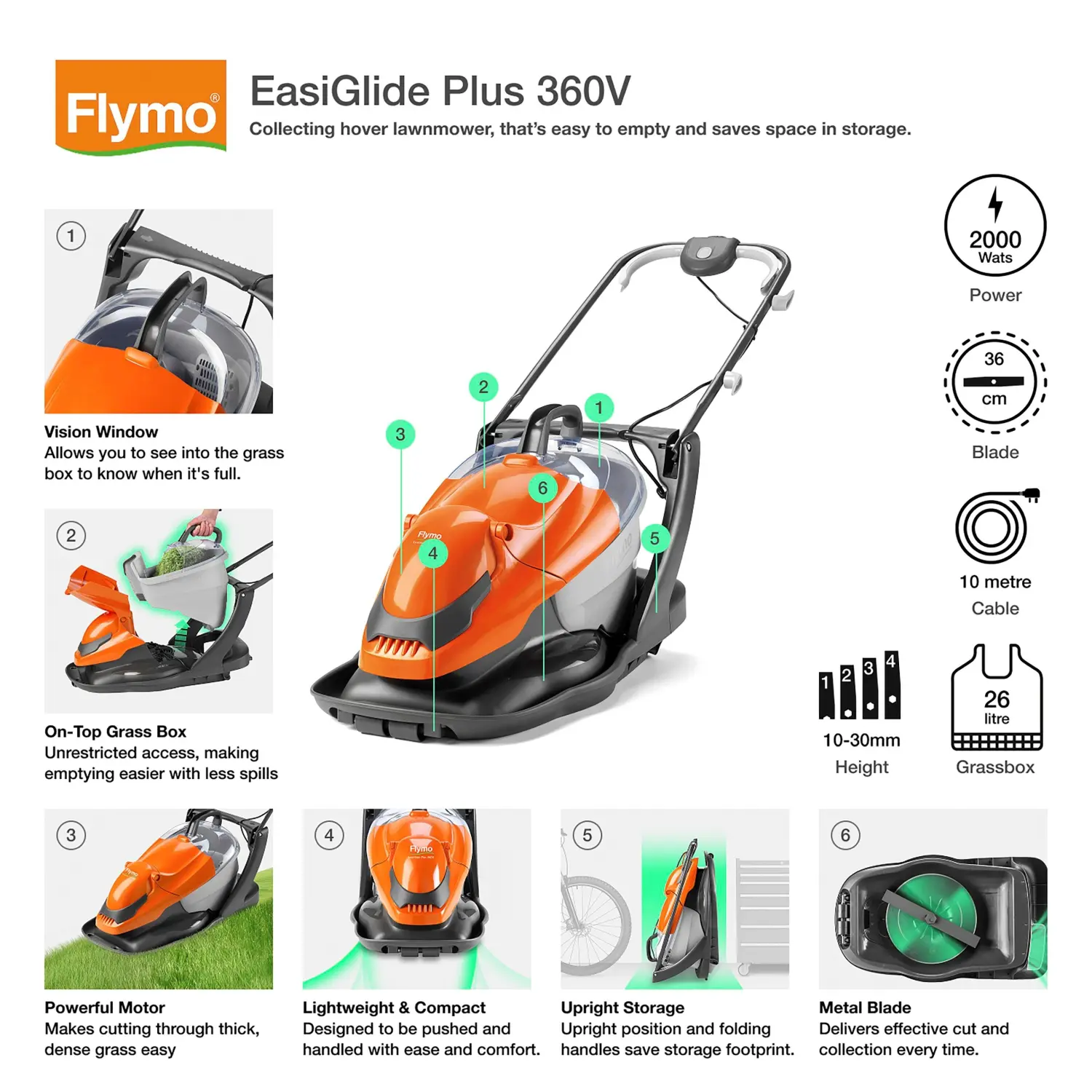 Flymo EasiGlide Plus 360V Corded Lawnmower
