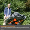 FLY0168_4 Flymo Ultra Mow Duo 460 Cordless Lawn Mower With Battery Kit