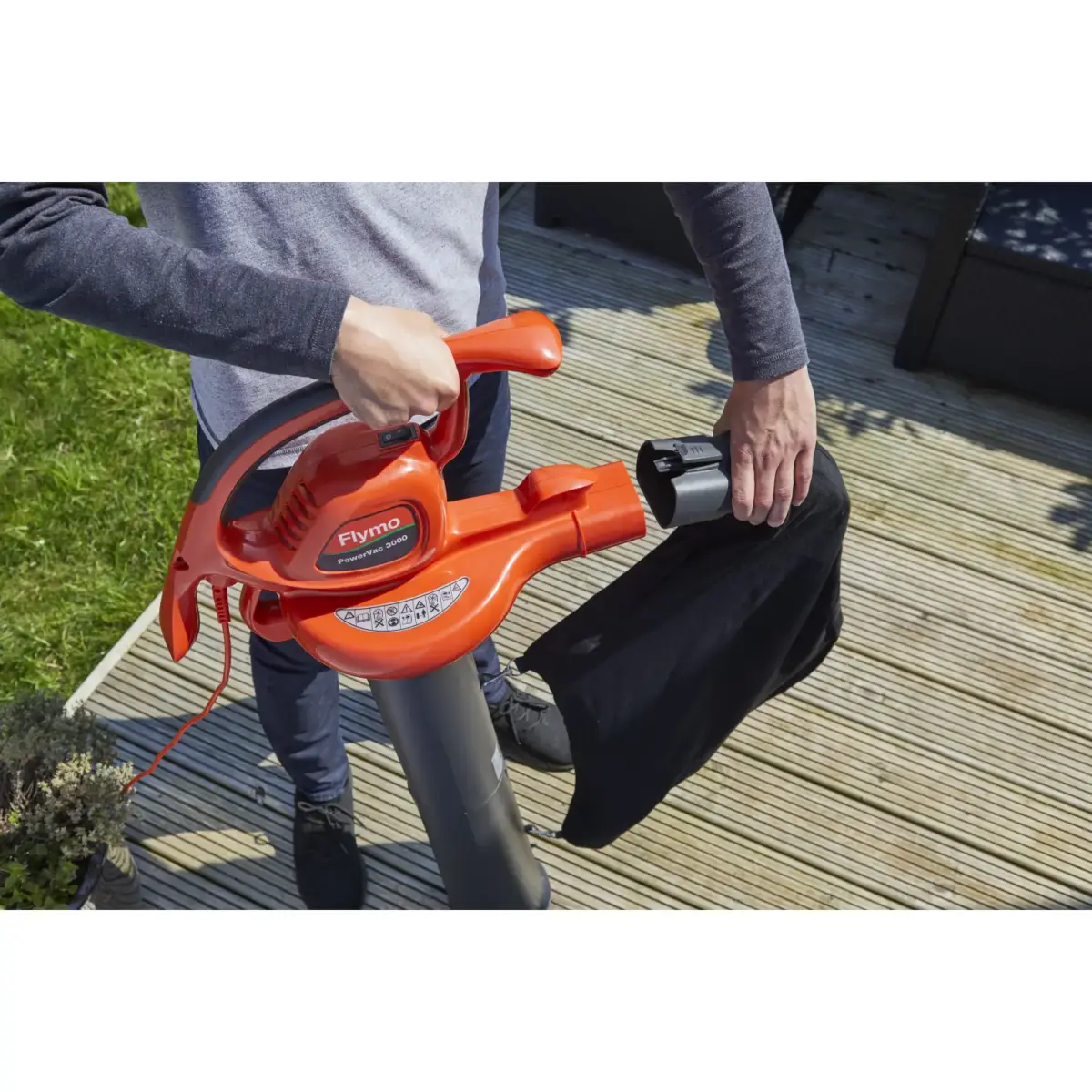 Flymo PowerVac Corded Leaf Blower and Garden Vac