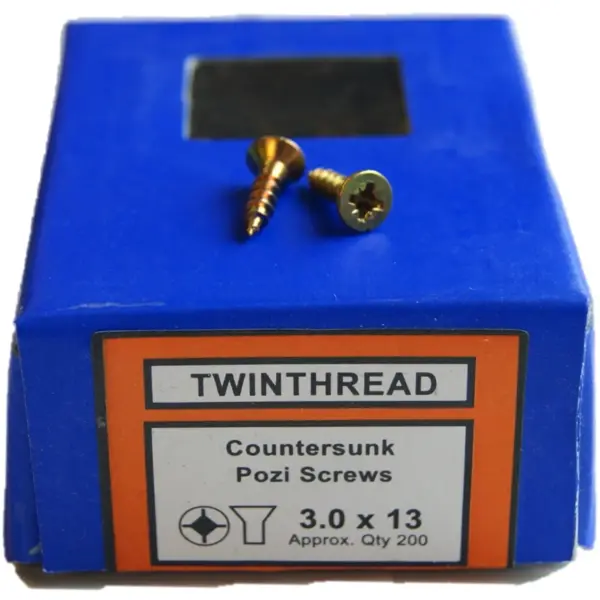 3 x 13mm CSK Head Pozi YZP