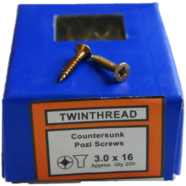 3 x 16mm CSK Head Pozi YZP