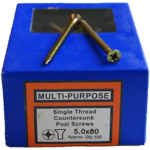 5 x80mm CSK Head Pozi YZP