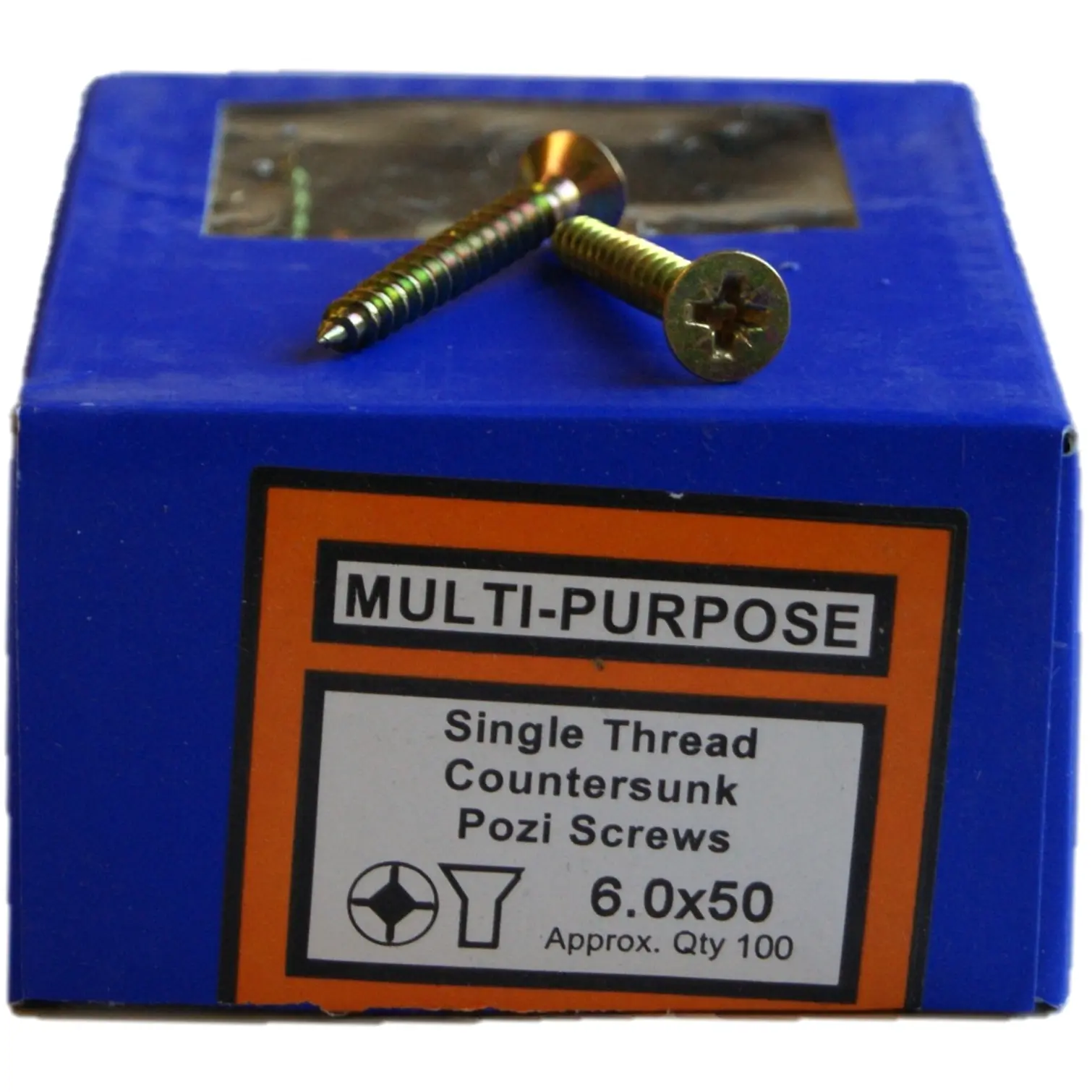 6 x 50mm CSK Head Pozi YZP