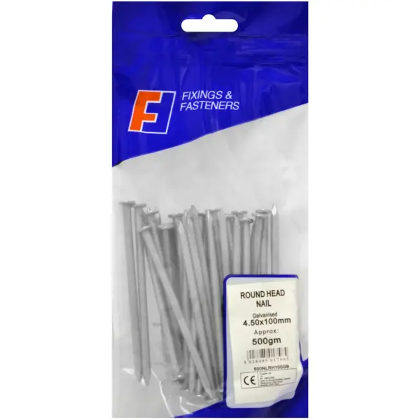 FOR0175 Forgefix 500g Wire Nails Galv 100mm