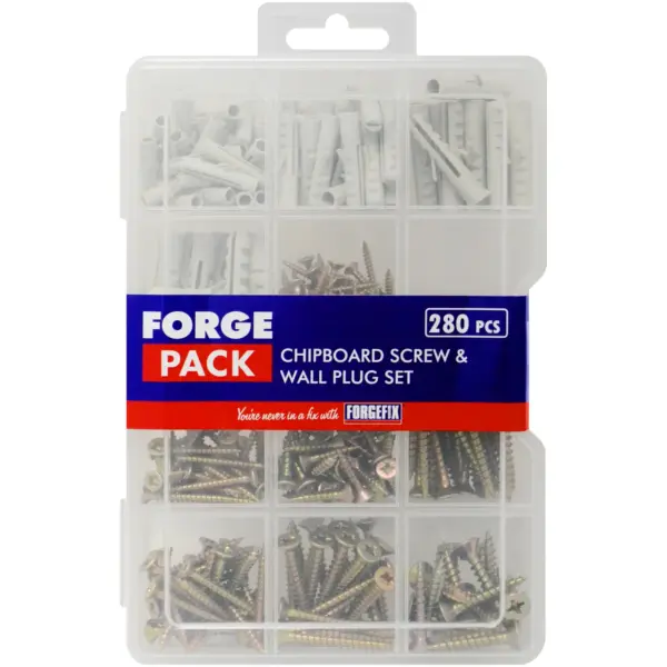 Forgefix  Screw & Wall Plug Set