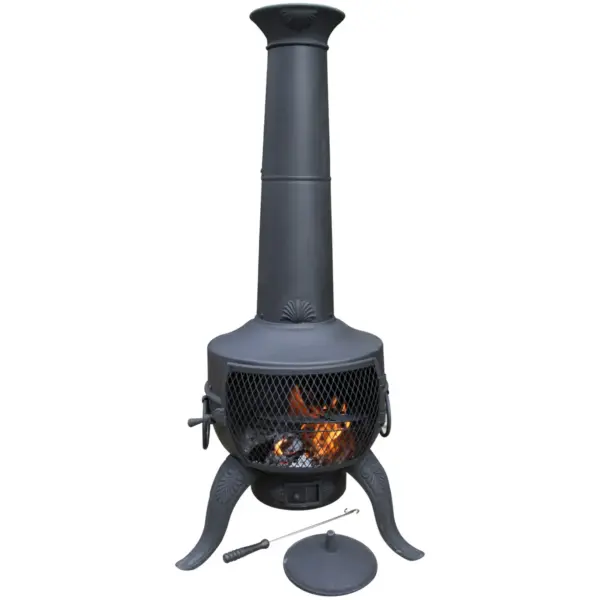 Tia Chimenea Steel Black 137cm
