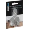 Chef Aid Small Stainless Steel Self Stick Oval Hooks 3 Pack