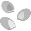 Chef Aid Small Stainless Steel Self Stick Oval Hooks 3 Pack