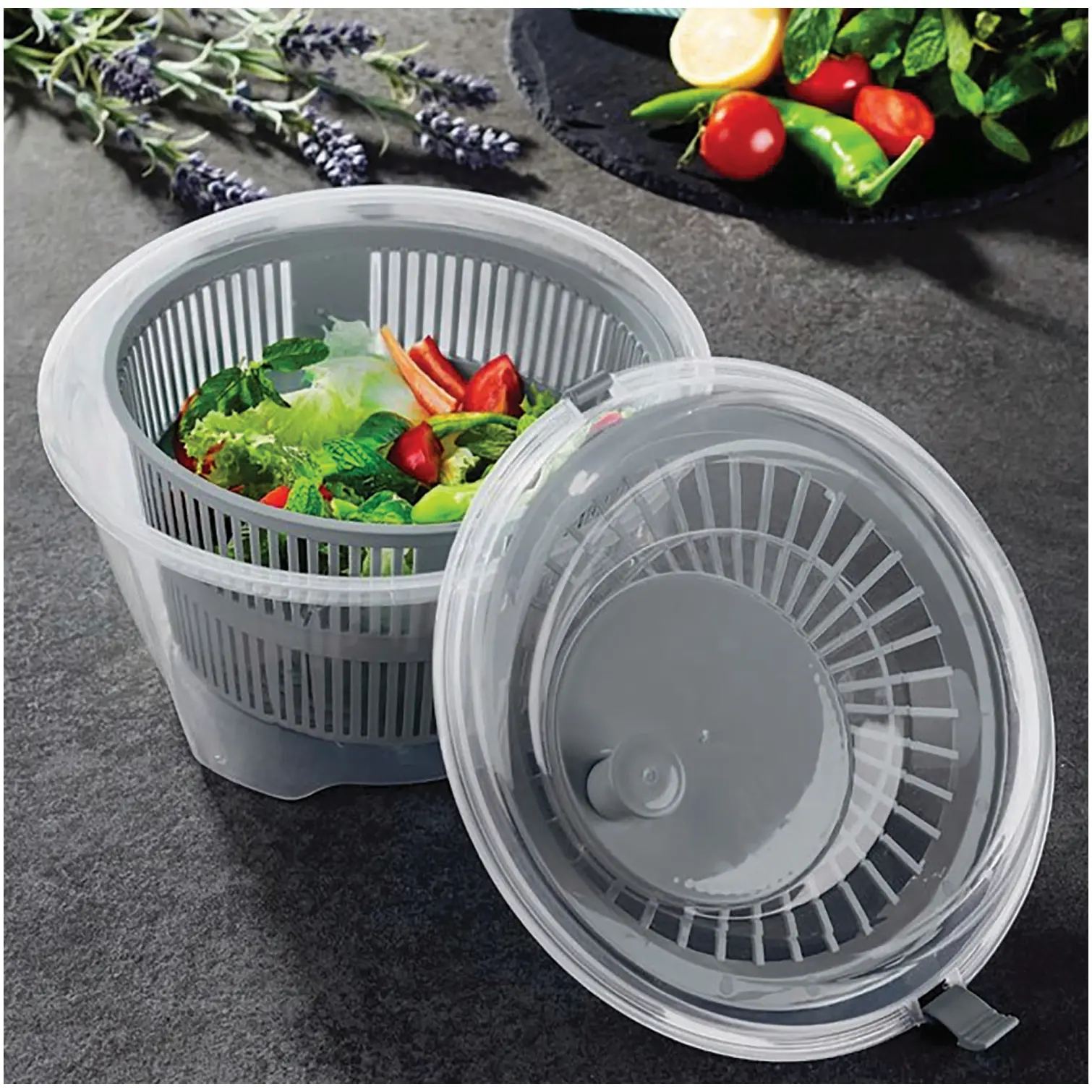 GEO0226_2 Chef Aid Salad Spinner
