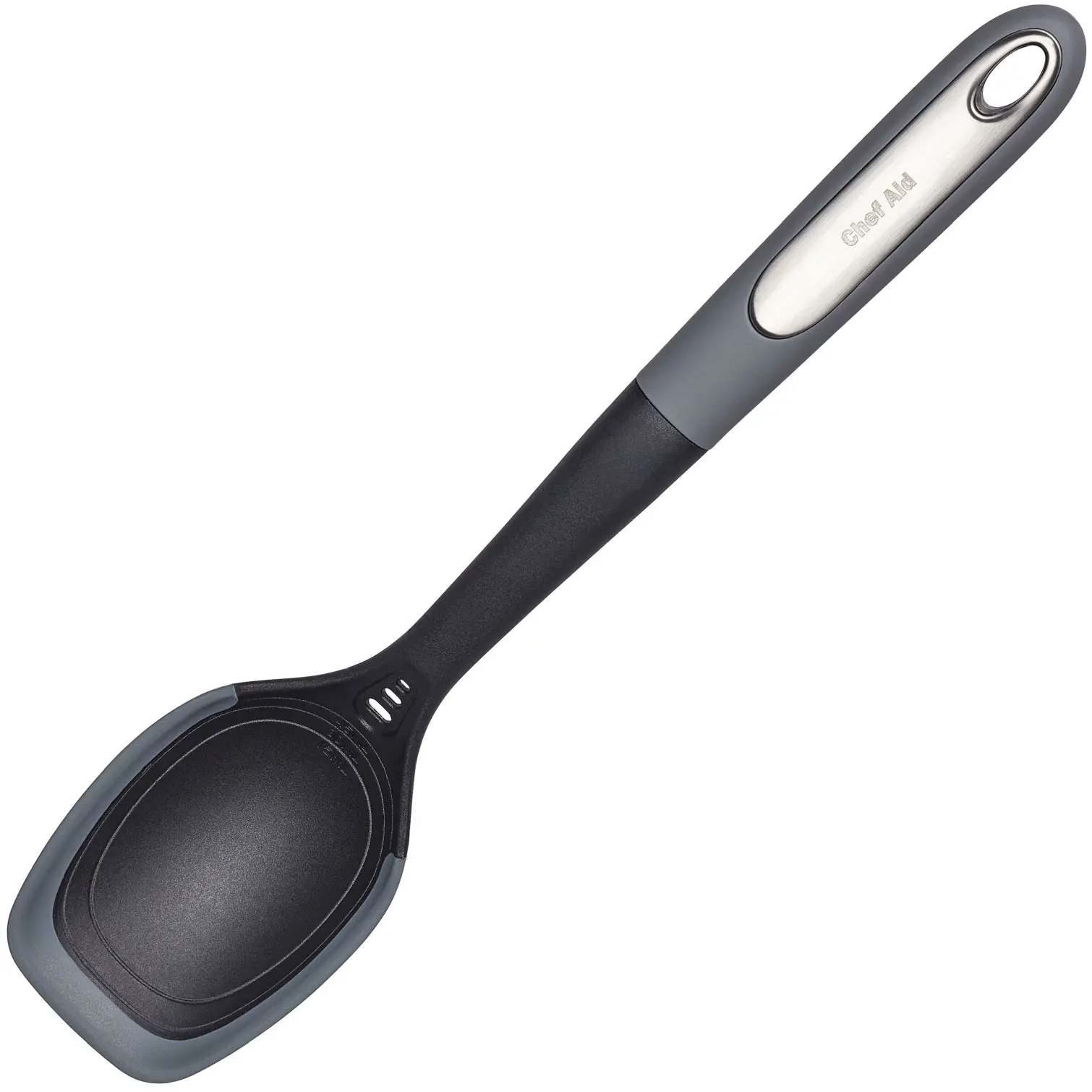 Chef Aid Nylon Spoon With Silicone Edge and Measure