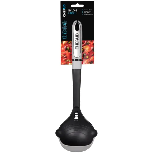 Chef Aid Nylon Ladle With Silicone Edge and Measure