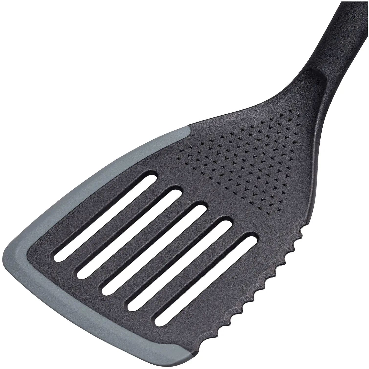 Chef Aid Nylon Slotted Turner With Silicone Edge