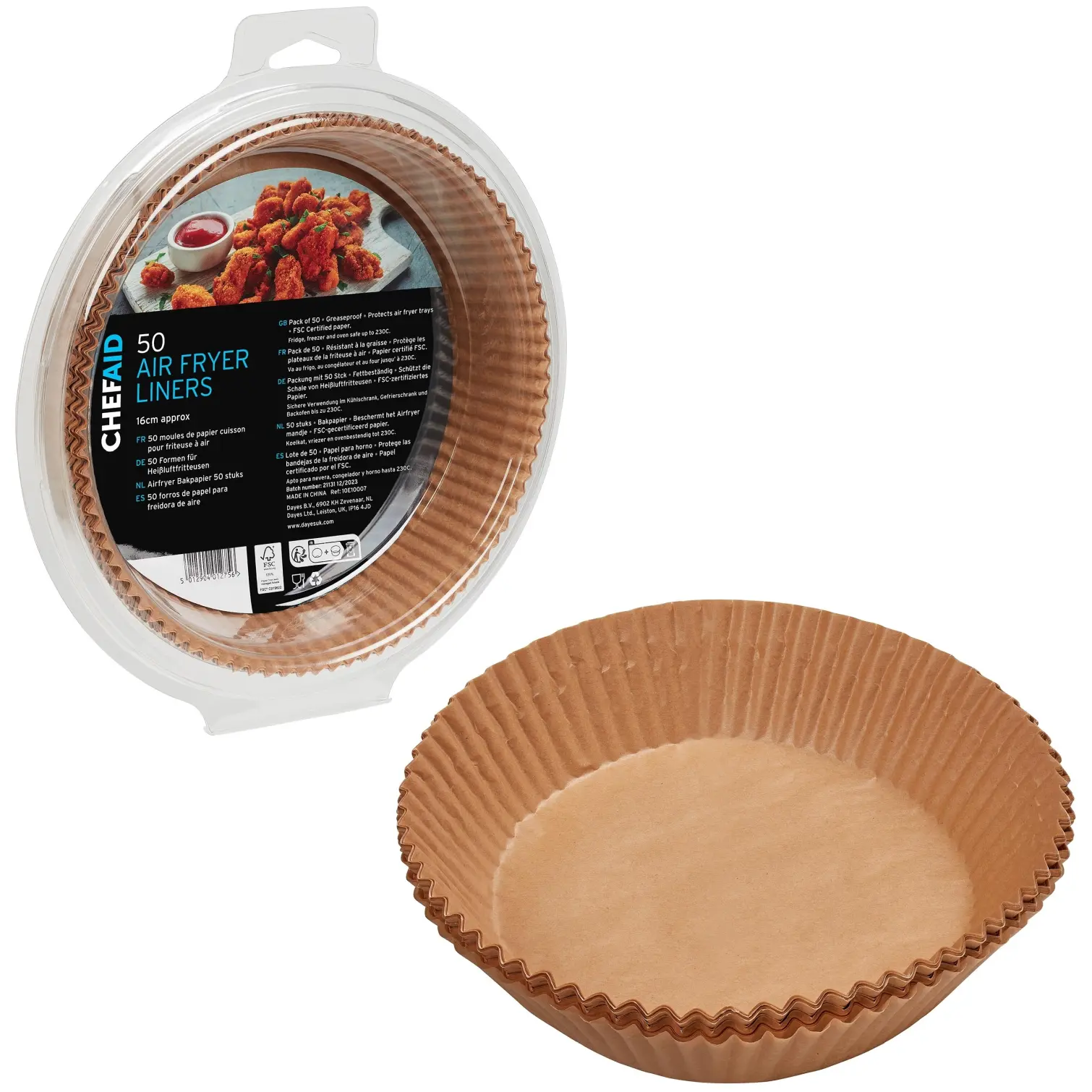 Chef Aid Air Fryer Liners 16cm 50 Pack