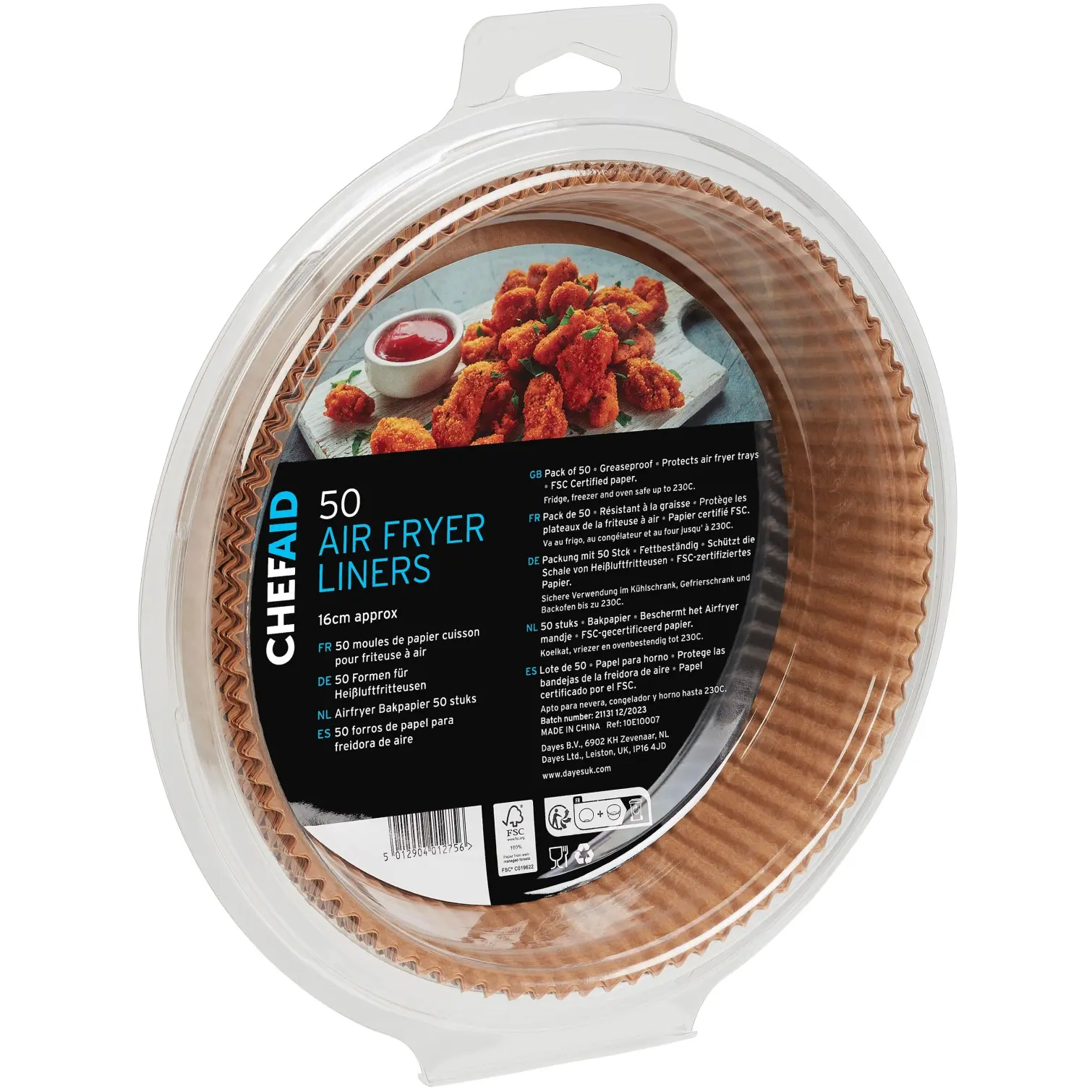 Chef Aid Air Fryer Liners 16cm 50 Pack