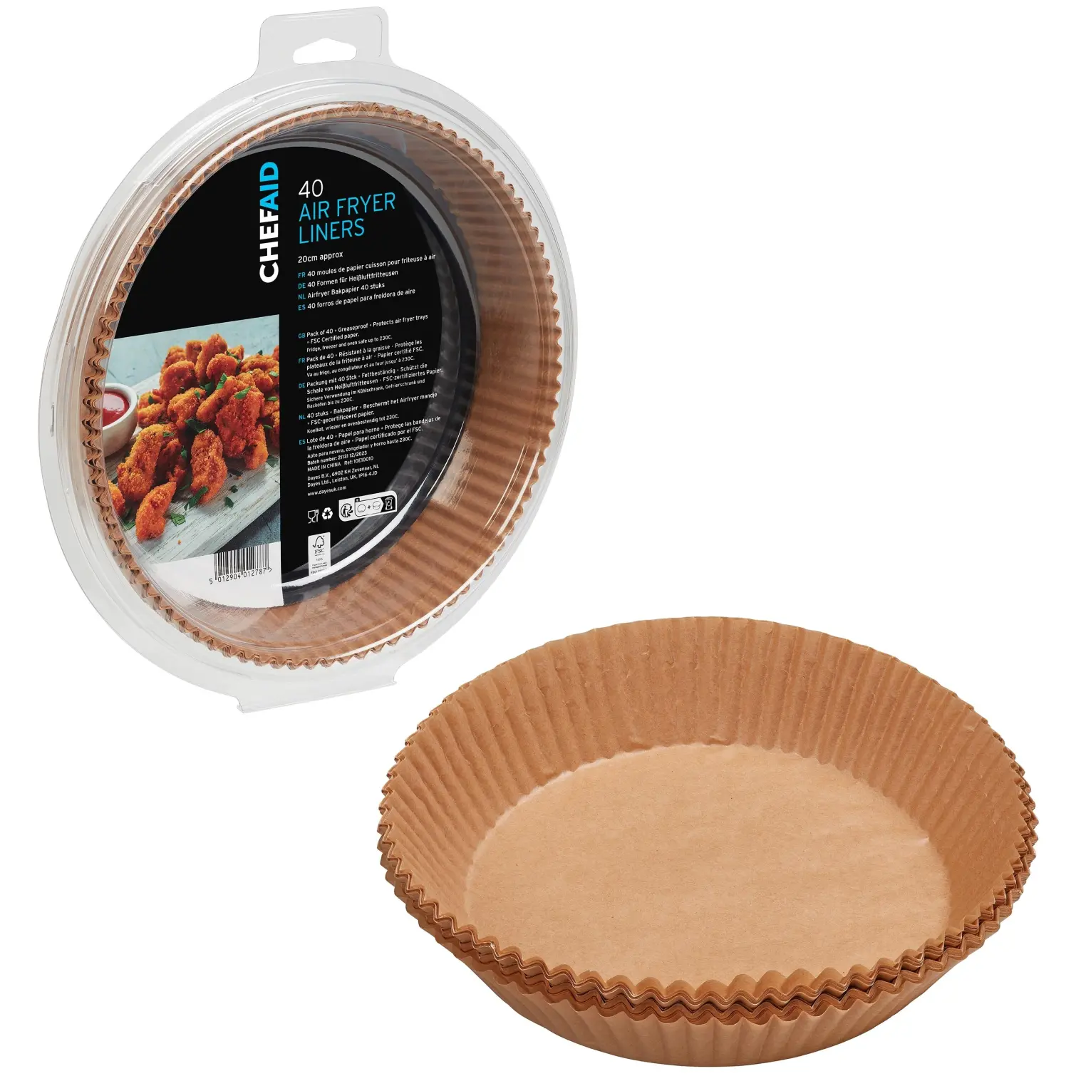 Chef Aid Air Fryer Liners 20cm 40 Pack
