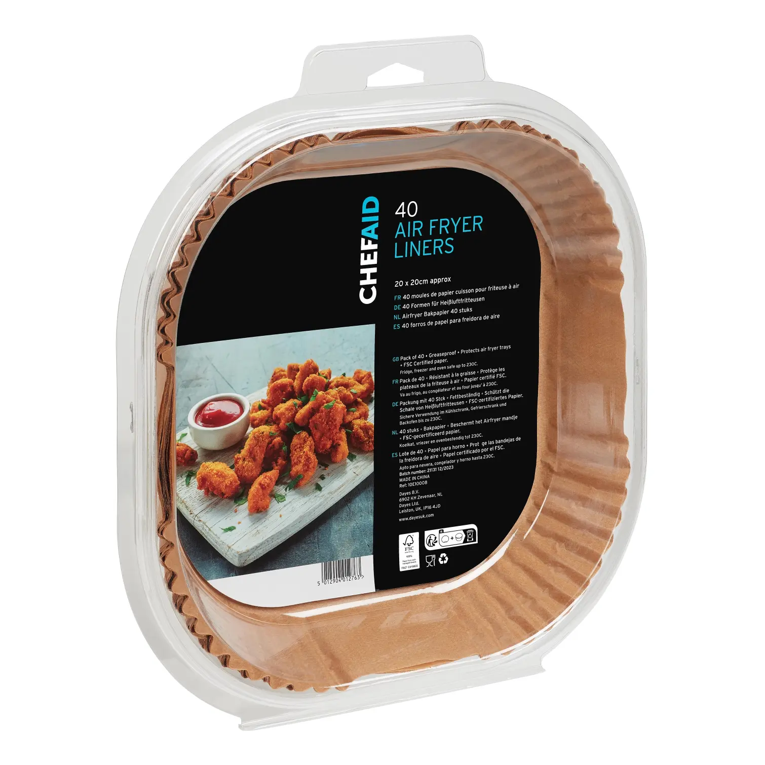 GEO0442_3 Chef Aid Air Fryer Liners 20x20cm 40 Pack