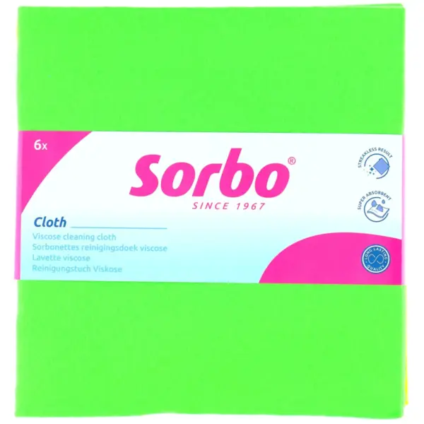 Sorbo Viscose Cleaning Cloth Pack of 6