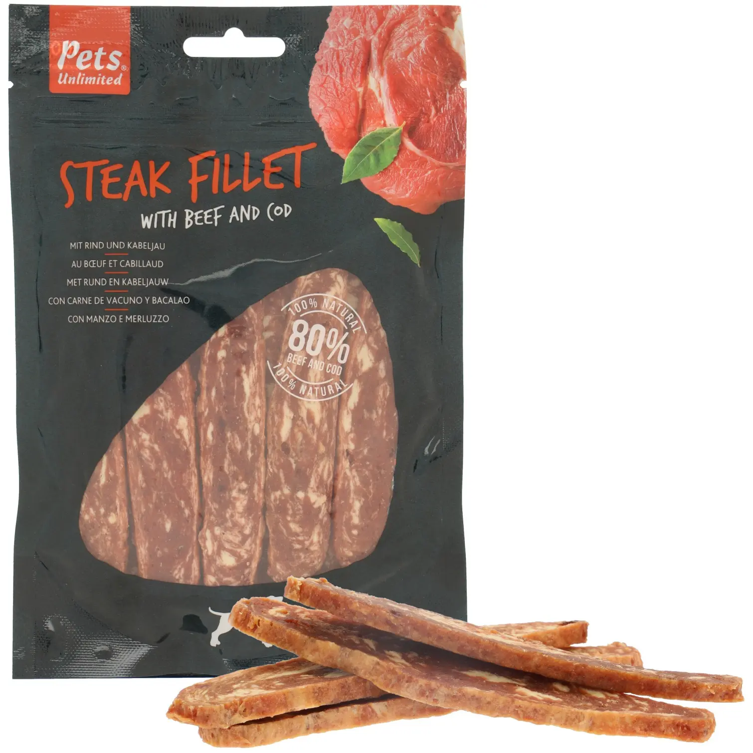 Rosewood Dog Steak Strips Beef & Pollock