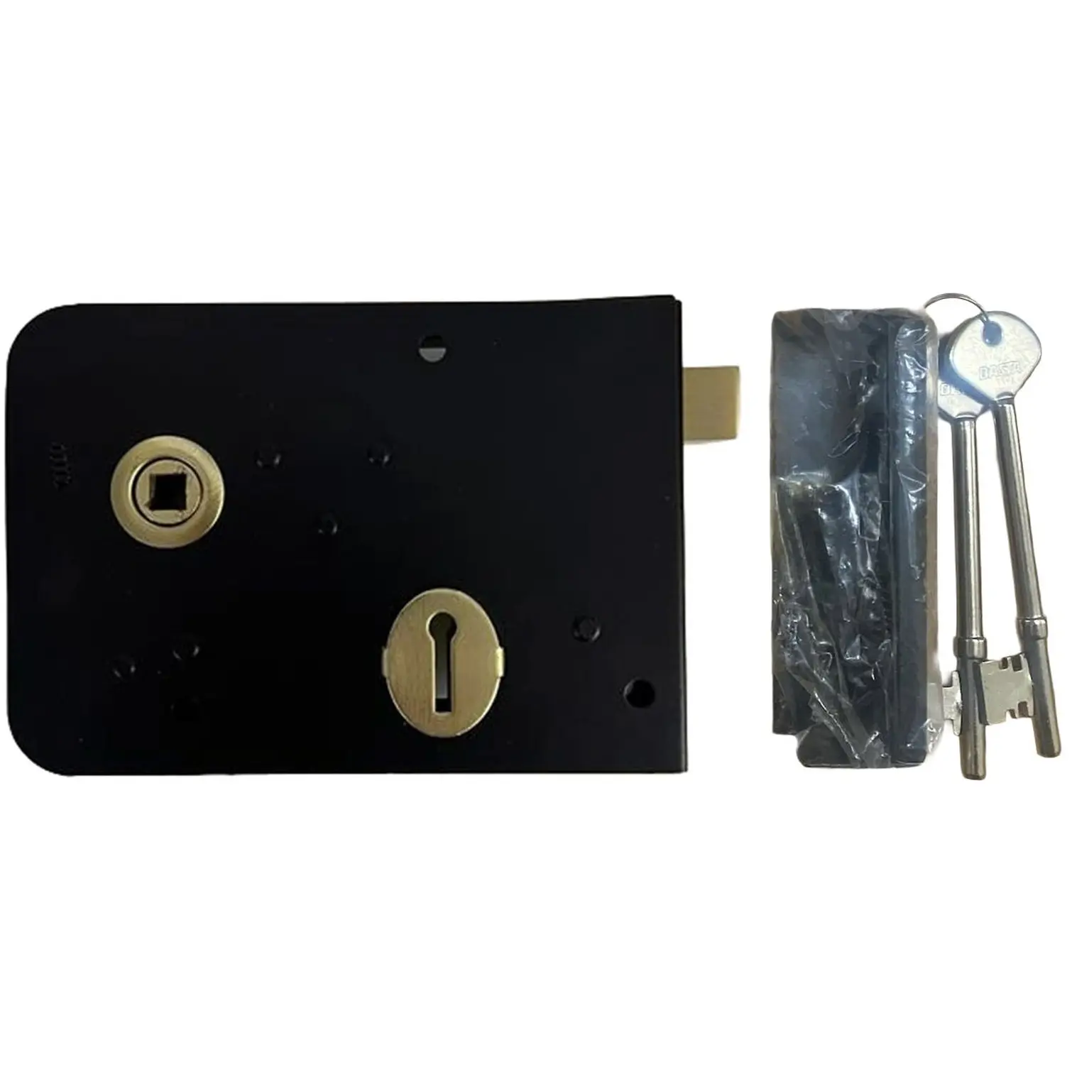 GIB0037_1 Gibbons 15cm Left-Hand Rim Lock Black