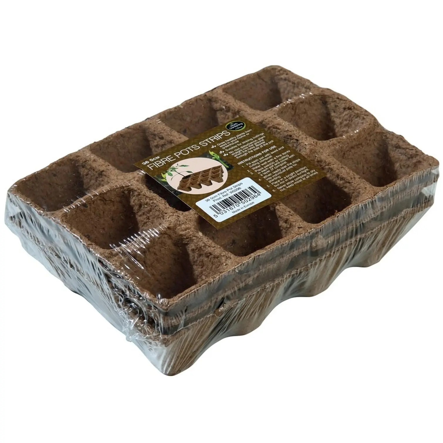Square Fibre Pots 5cm Pk36