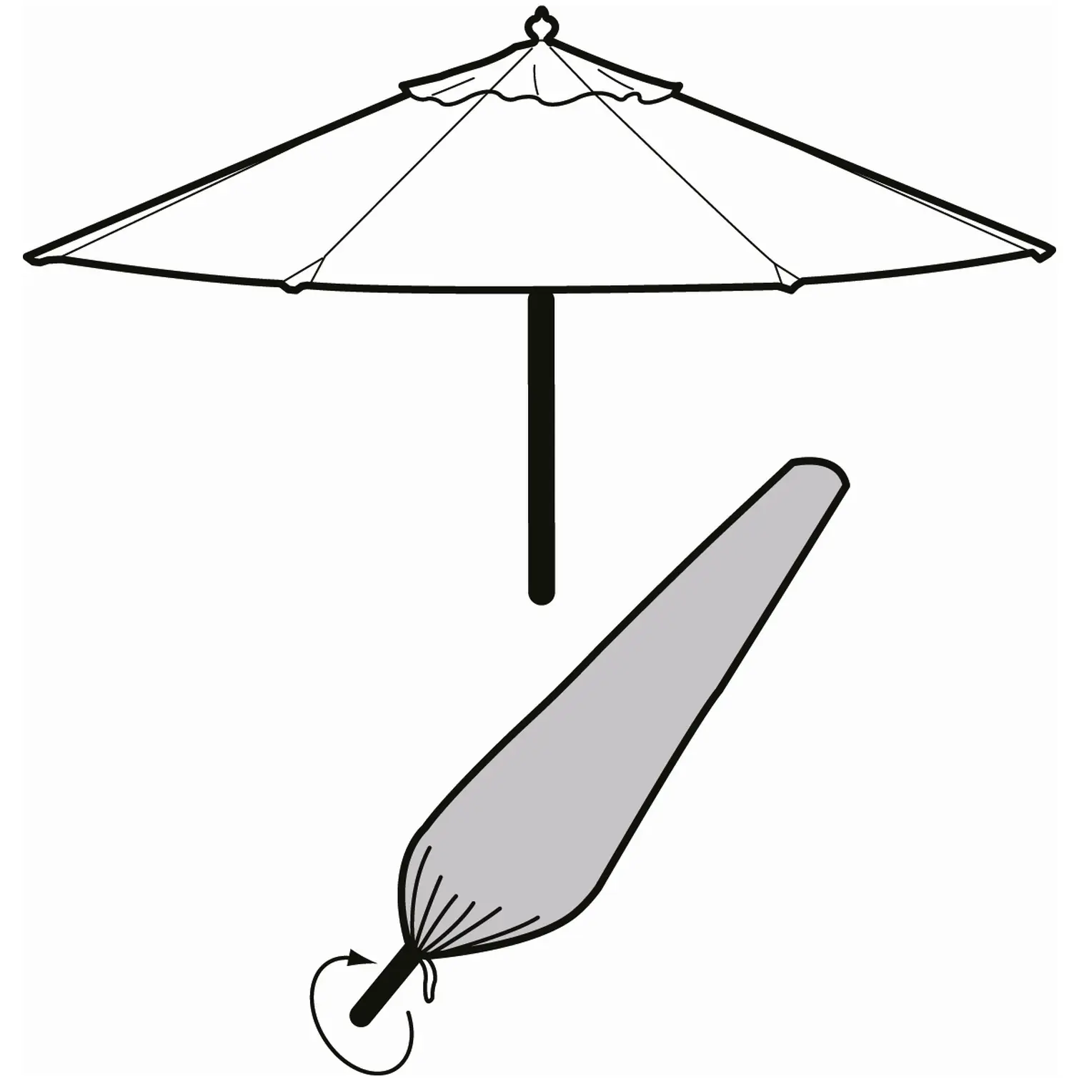 Garland Parasol Cover Large 190cm