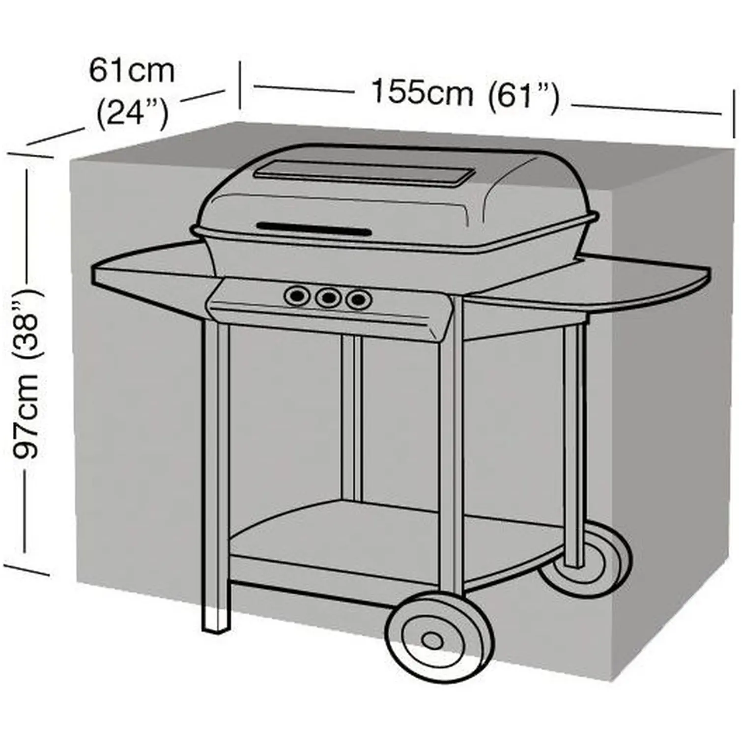 GLD0121_2 Wagon Barbecue Cover Large