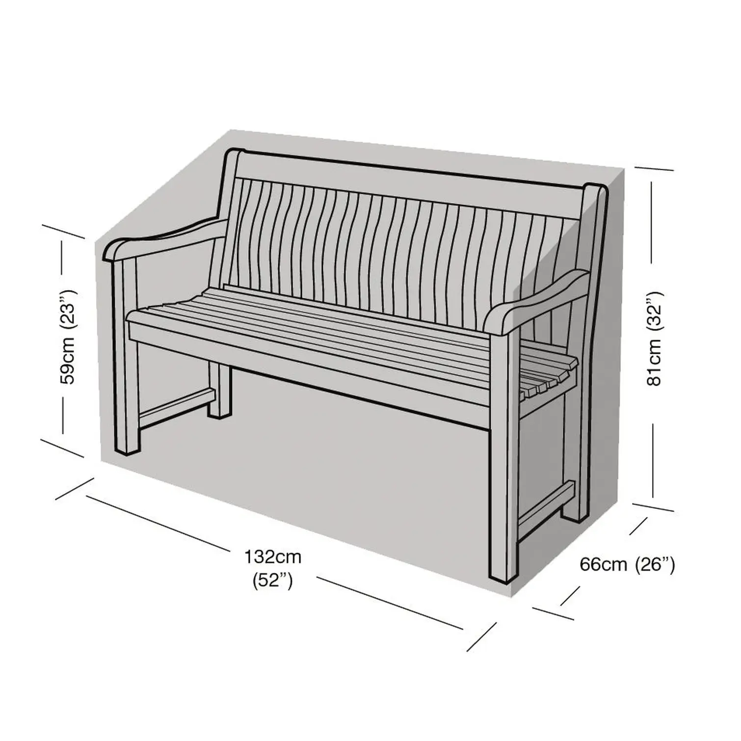 GLD0130_1 2 Seater Bench Cover
